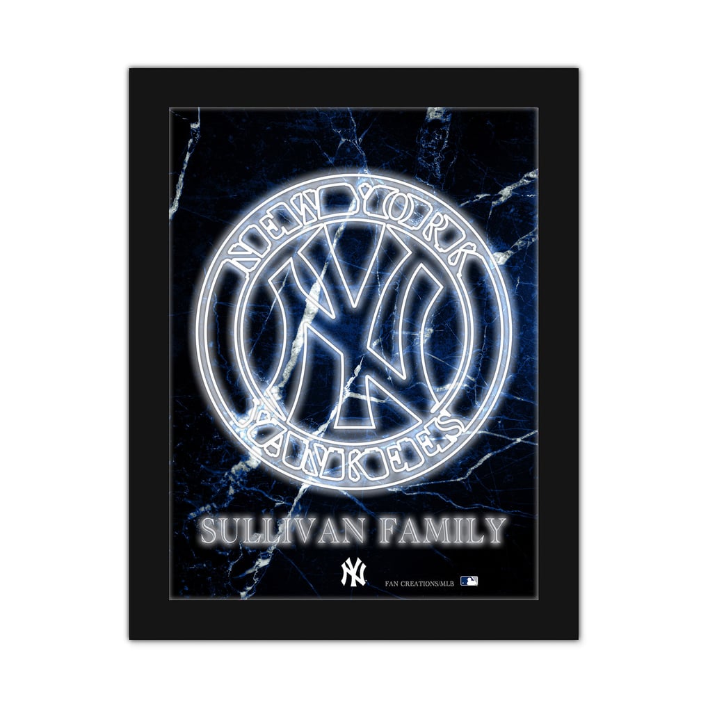 New York Yankees Personalized 12" x 16" Framed Art Print