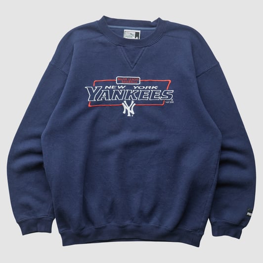 New York Yankees Puma 2000 Pullover Sweatshirt - Navy - M by Fanatics Real Vintage