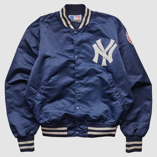 New York Yankees Starter 90s Full Snap Jacket - Navy - L by Fanatics Real Vintage