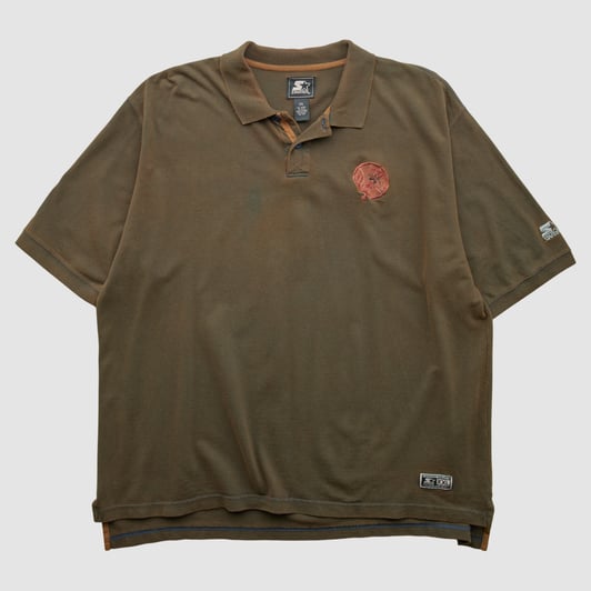 New York Yankees Starter 90s Polo - Brown - 2XL by Fanatics Real Vintage