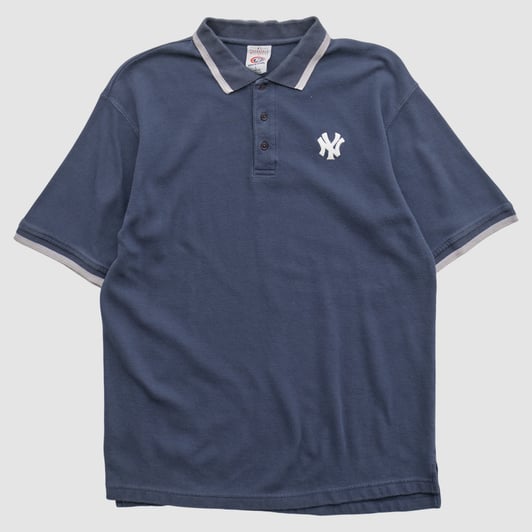 New York Yankees True Fan 2000s Polo - Navy - XL by Fanatics Real Vintage