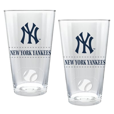 New York Yankees Two-Piece 16oz. Stadium Pint Glass Set