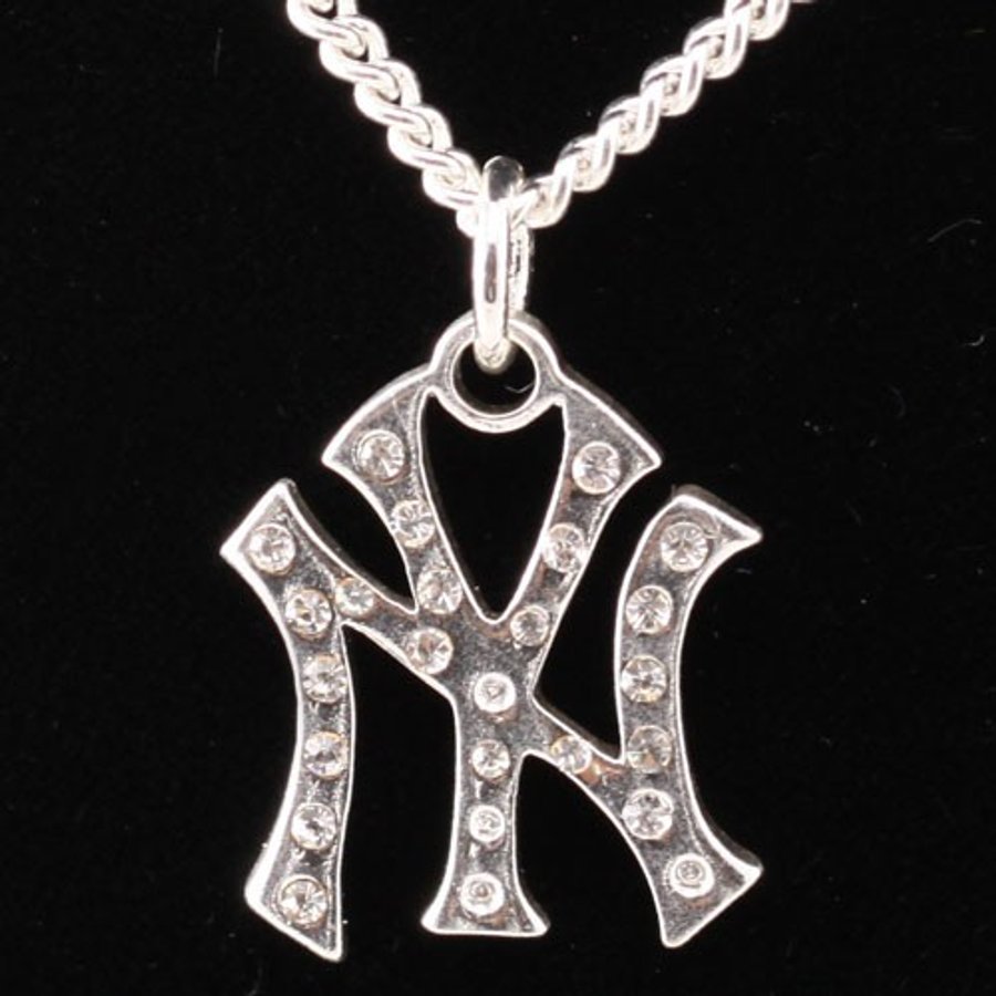 Y3k Rhinestone Logo New York Yankees Women's Rhinestone Logo Necklace