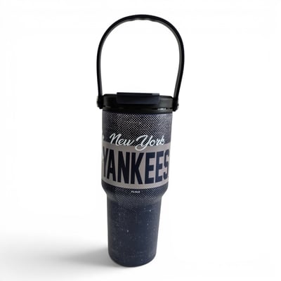 New York Yankees Pegasus 24oz. Speckled Gradient Stainless Steel Dual Top Water Bottle