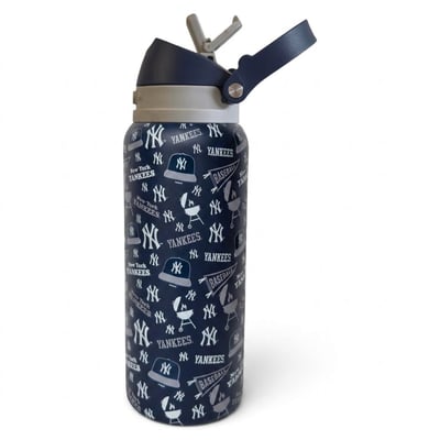 New York Yankees Pegasus 32oz. Game Day Pennant Stainless Steel ProPress Water Bottle