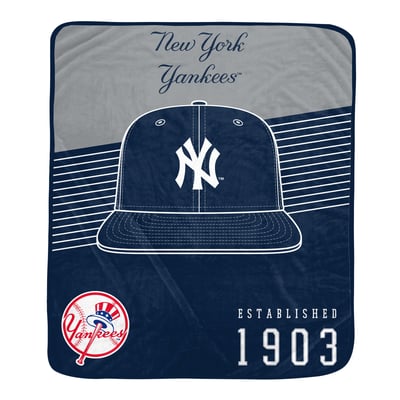 New York Yankees Pegasus Block Stripe Logo 50" x 60" Ultra Soft Blanket