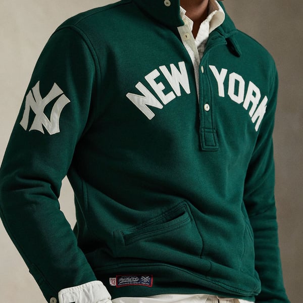 Yankees Polo Ralph Lauren Green Vintage Fleece Sweatshirt