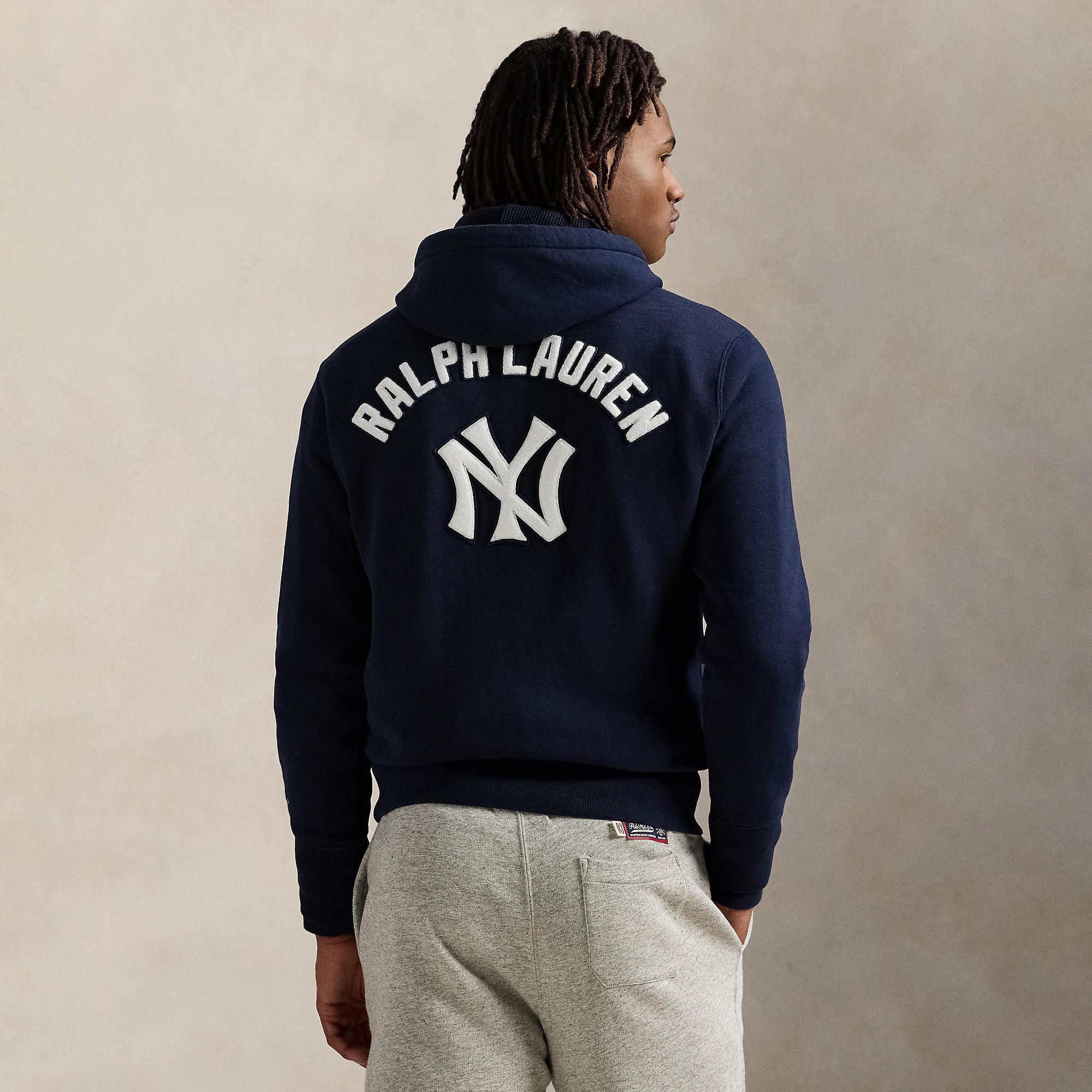 Ralph Lauren the Polo Yankees his first pitch at Sweater New Mound 