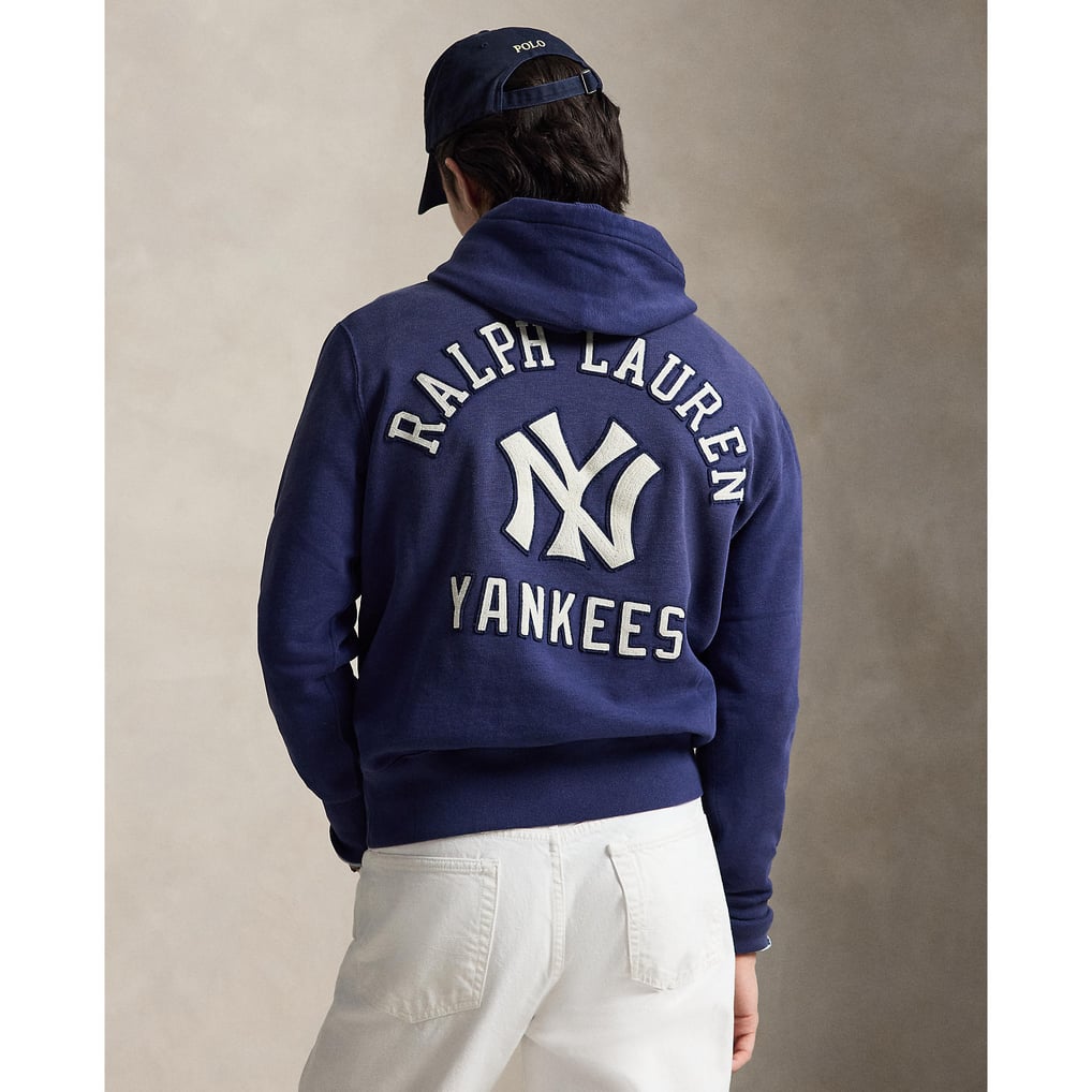 Yankees Polo Ralph Lauren Navy Fleece Hoodie