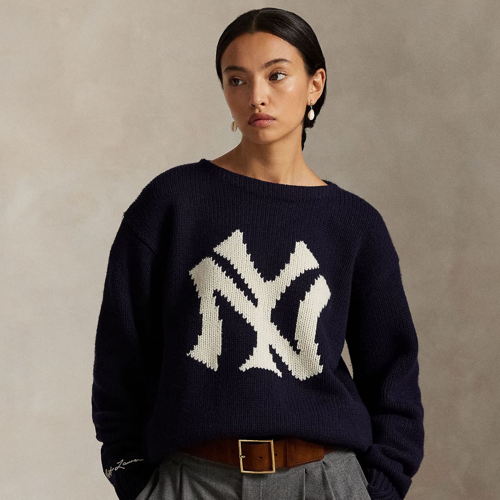 Yankees Polo Ralph Lauren Navy Logo Sweater