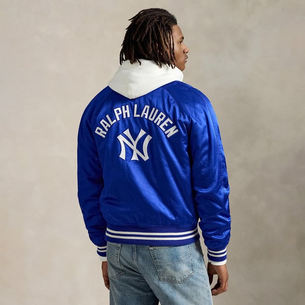 Yankees Polo Ralph Lauren Royal Satin Jacket