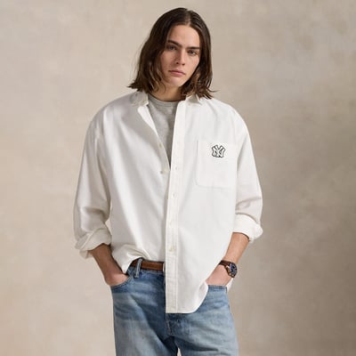Yankees Polo Ralph Lauren  Big Shirt - White