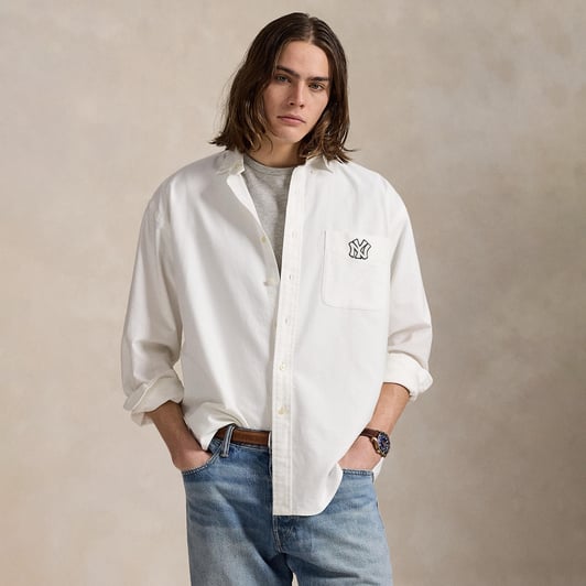 Yankees Polo Ralph Lauren  Big Shirt - White