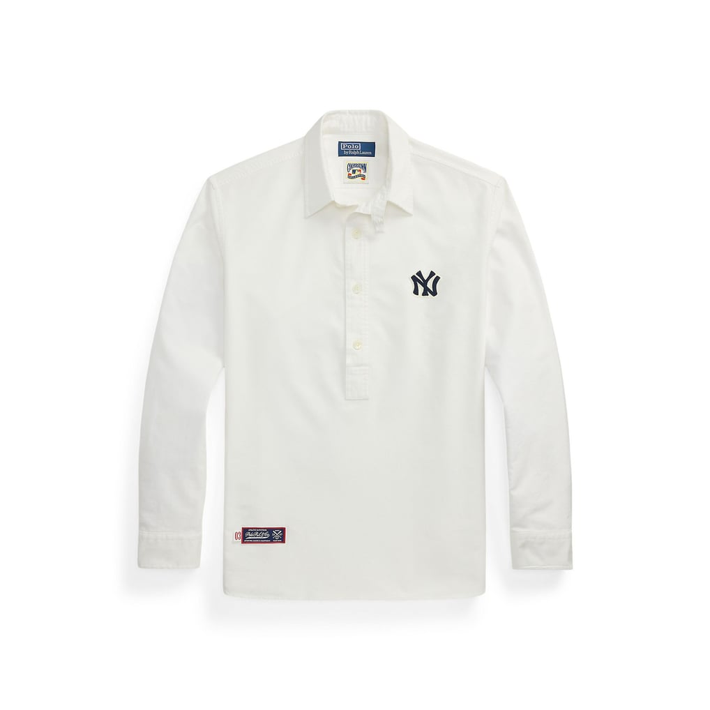 Yankees Polo Ralph Lauren White Oxford Shirt