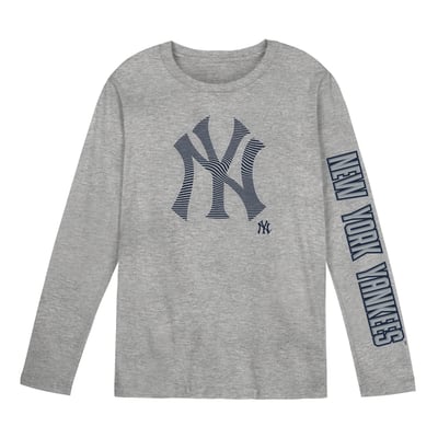 New York Yankees Outerstuff Preschool Air Raid Long Sleeve T-Shirt - Heather Gray