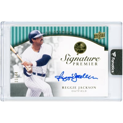 Reggie Jackson New York Yankees Autographed 2008 Upper Deck Premier Baseball Signature Premier #SP-RJ #33/44 Card