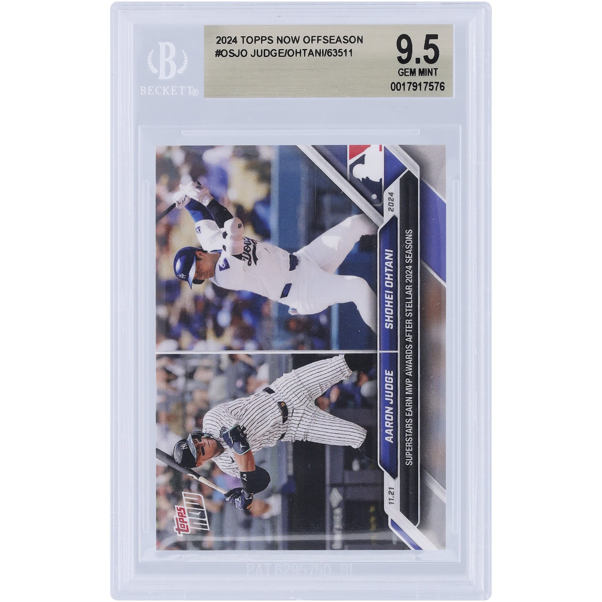 Shohei Ohtani & Aaron Judge 2024 Topps Now Superstars Earn MVP 
