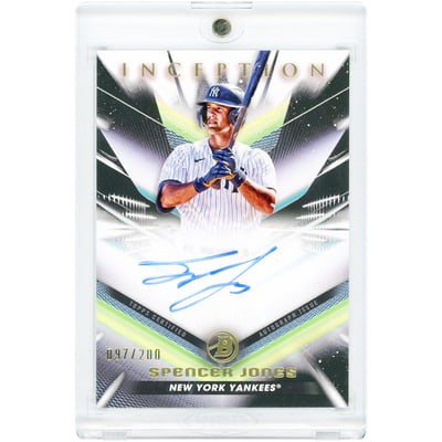 Spencer Jones New York Yankees Autographed 2023 Bowman Inception Prospect #BPA-SJ #97/200 Card