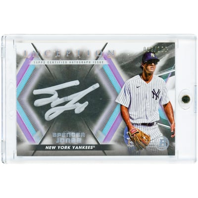 Spencer Jones New York Yankees Autographed 2023 Bowman Inception Silver Signings #ISS-SJS #66/100 Card