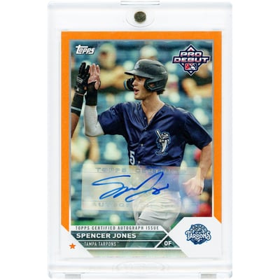 Spencer Jones New York Yankees Autographed 2023 Topps Pro Debut Orange Foil #PD-59 #17/25 Card