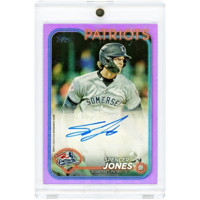 Spencer Jones New York Yankees Autographed 2024 Topps Pro Debut Purple Foil #PD-165 #229/299 Card 