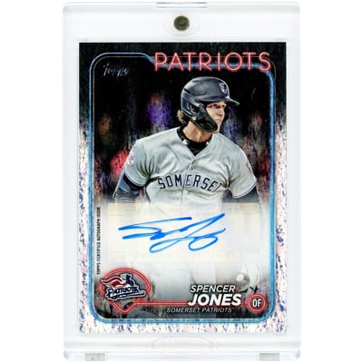 Spencer Jones New York Yankees Autographed 2024 Topps Pro Debut Speckle Foil #PD-165 #183/199 Card 