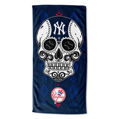 New York Yankees The Northwest Group 30" x 60" Candy Skull Printed Beach Towel
