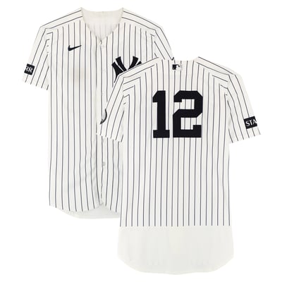 Trent Grisham New York Yankees Fanatics Authentic Game-Used #12 White Nike Pinstripe Jersey vs. Boston Red Sox on August 30, 2026