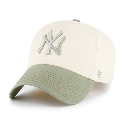  New York Yankees '47 Unisex Two-Tone Fashion Clean Up Adjustable Hat - Natural/Olive