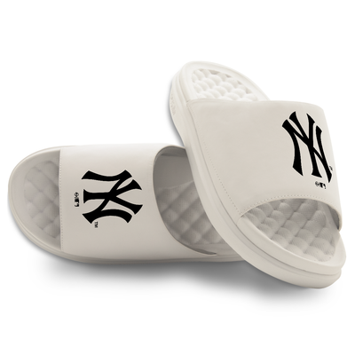 New York Yankees ISlide Unisex Alternate Motive Slide Sandals - Cream