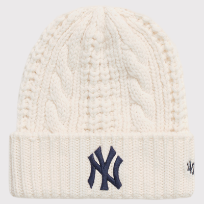 New York Yankees Madhappy Unisex '47 Cable Knit Beanie - Cream