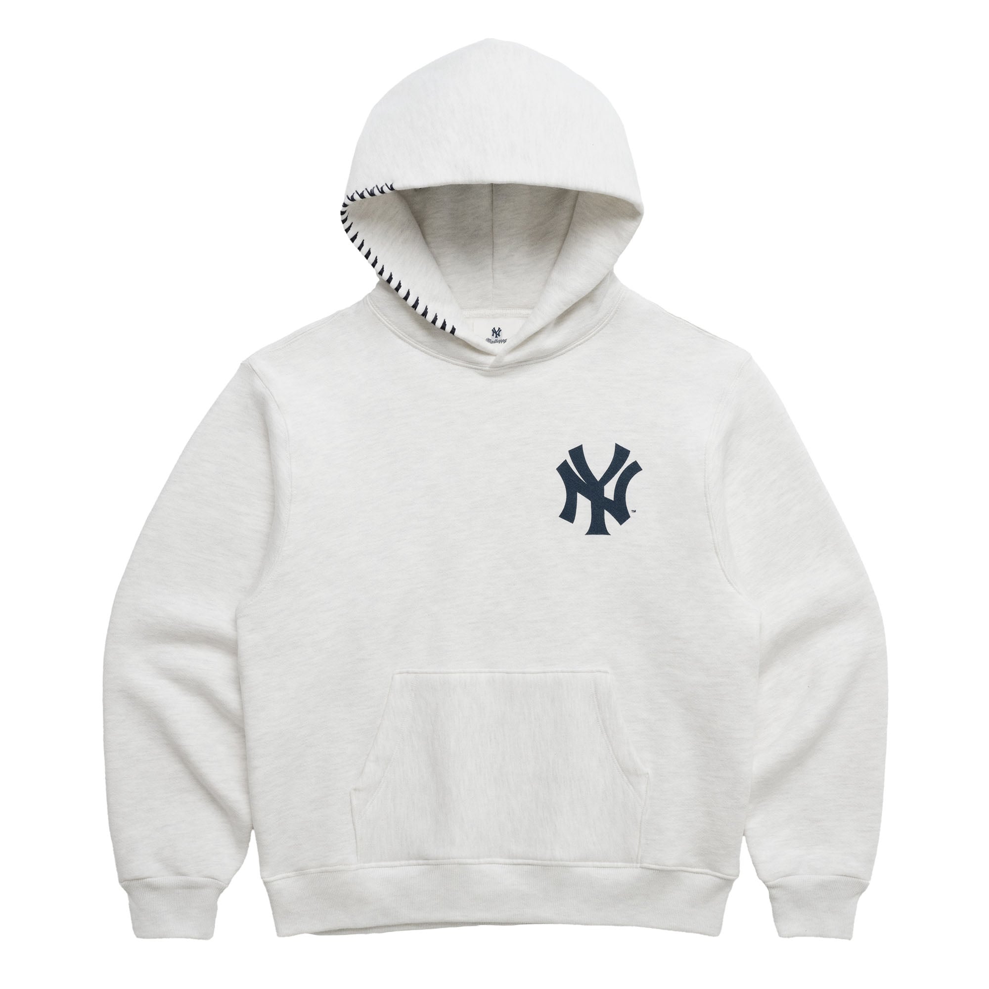 New York Yankees Madhappy Unisex Washed Fleece Hoodie - Heather Gray