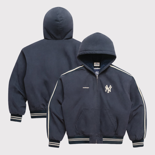 New York Yankees Madhappy Unisex Full-Zip Hoodie - Navy
