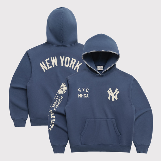 New York Yankees Madhappy Unisex MHCA Fleece Hoodie - Navy