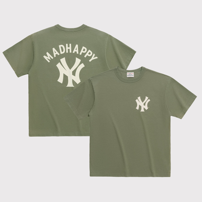 New York Yankees Madhappy Unisex Heavyweight T-Shirt - Olive