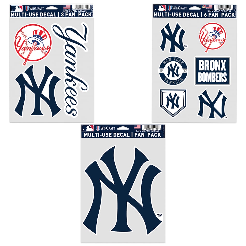 New York Yankees WinCraft Three-Pack Fan Decal Set