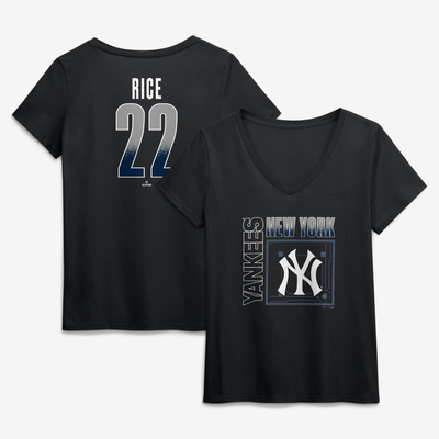 Ben Rice New York Yankees Women's Home Field Pop Name & Number V-Neck T-Shirt - Black