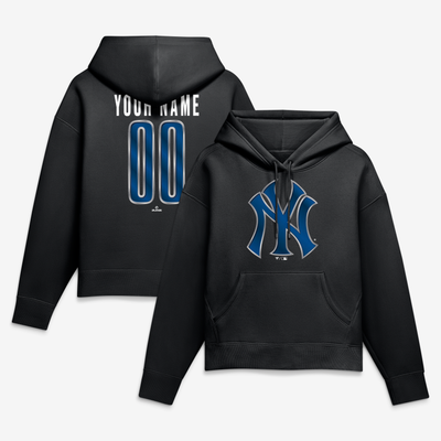 New York Yankees Women's Forged Mascot Personalized Name & Number Hoodie - Black