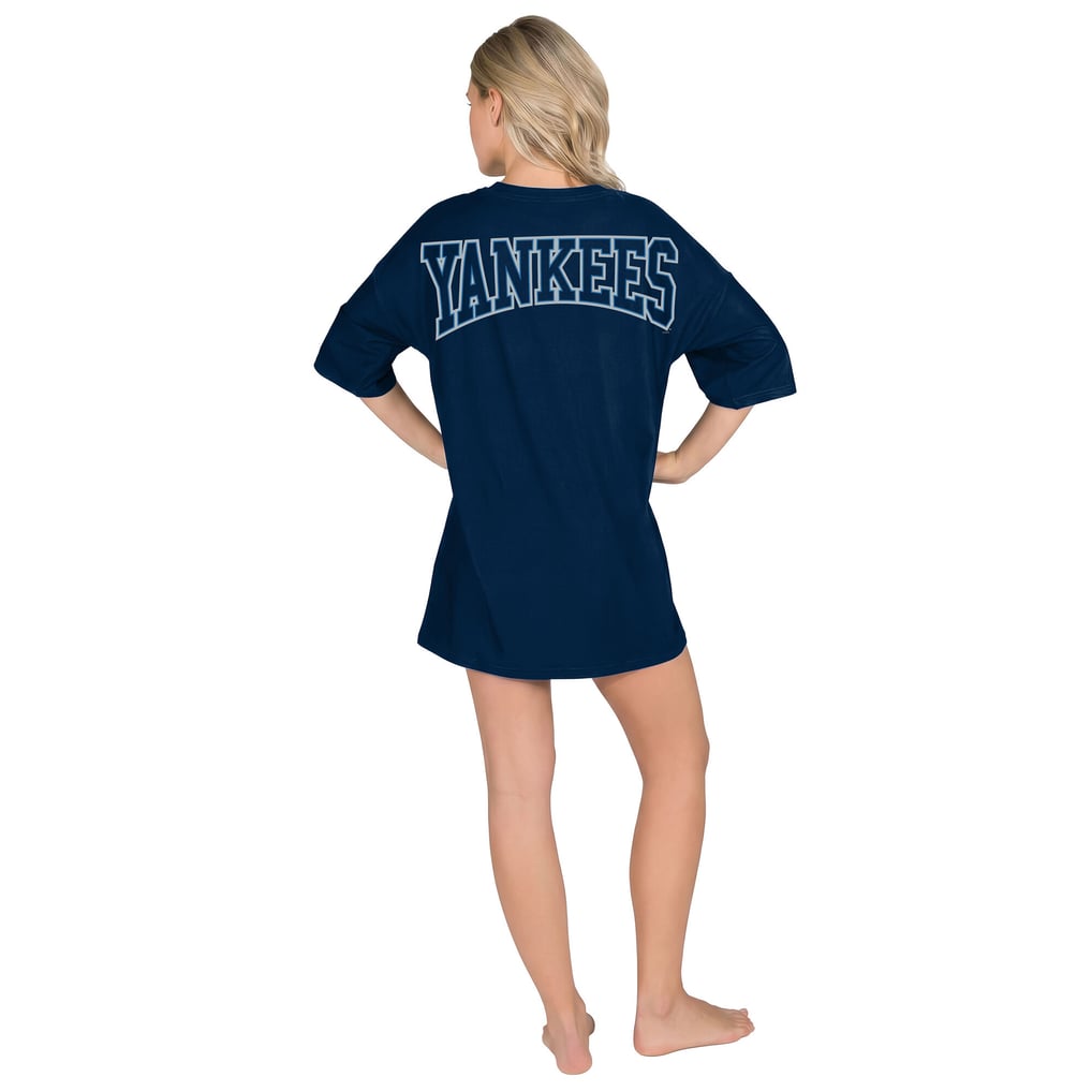 knitted night dress Women's Concepts Sport Navy New York Yankees Mosaic Knit Nightdress Size: Medium Organic cotton