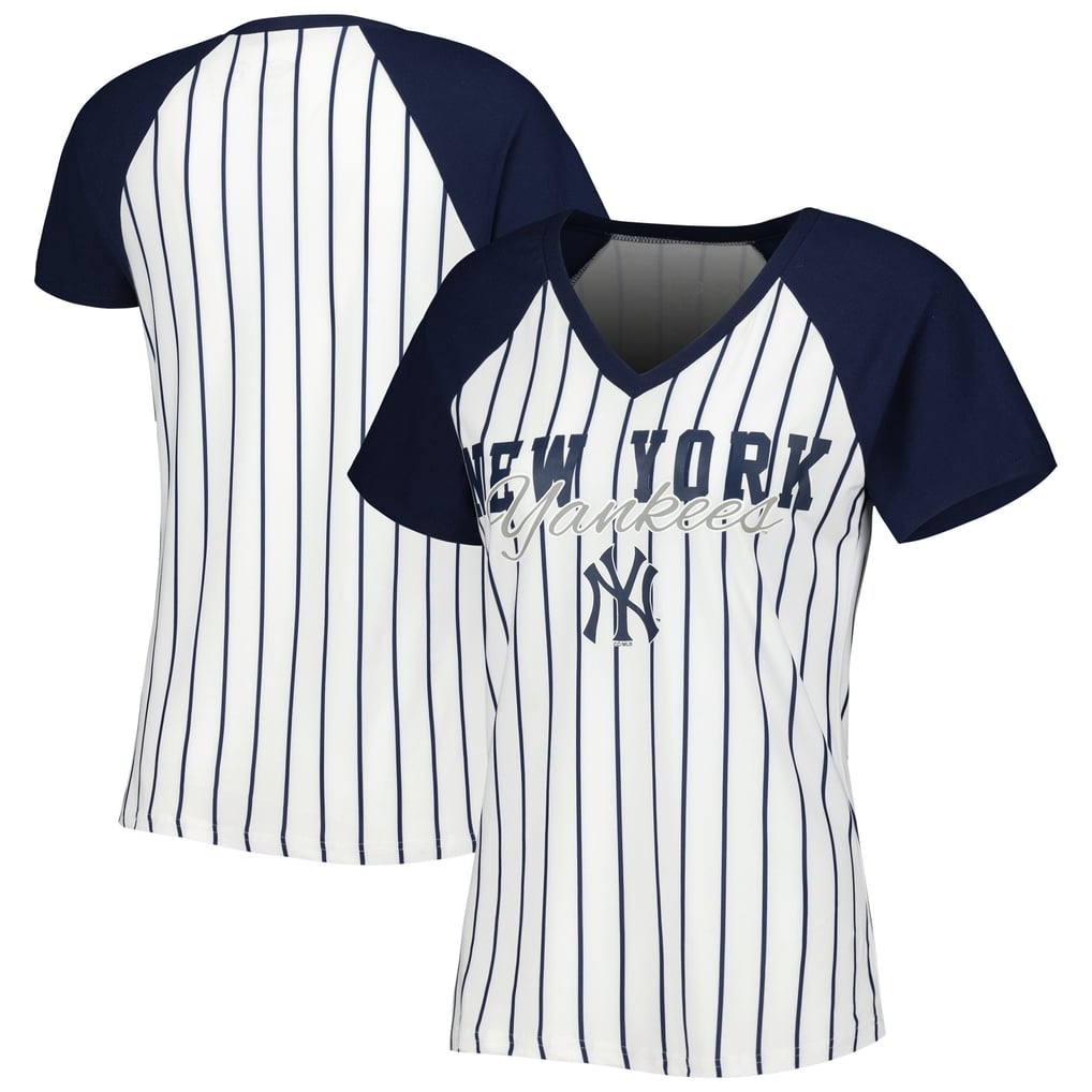 T-shirt Décolleté New York Yankees Pour Femme - Taille M - Bleu Marine, Neuf Avec étiquette