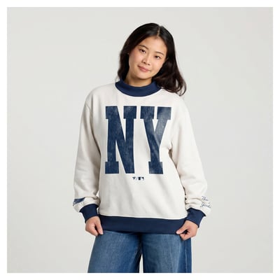 New York Yankees Fanatics Women's City Abbreviation Sweatshirt - Cream