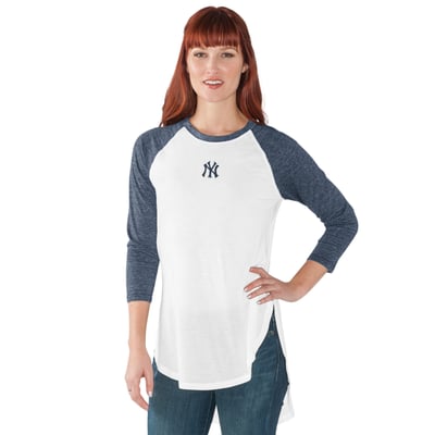  New York Yankees G-III 4Her by Carl Banks Women's All Star 3/4-Sleeve Raglan T-Shirt - White