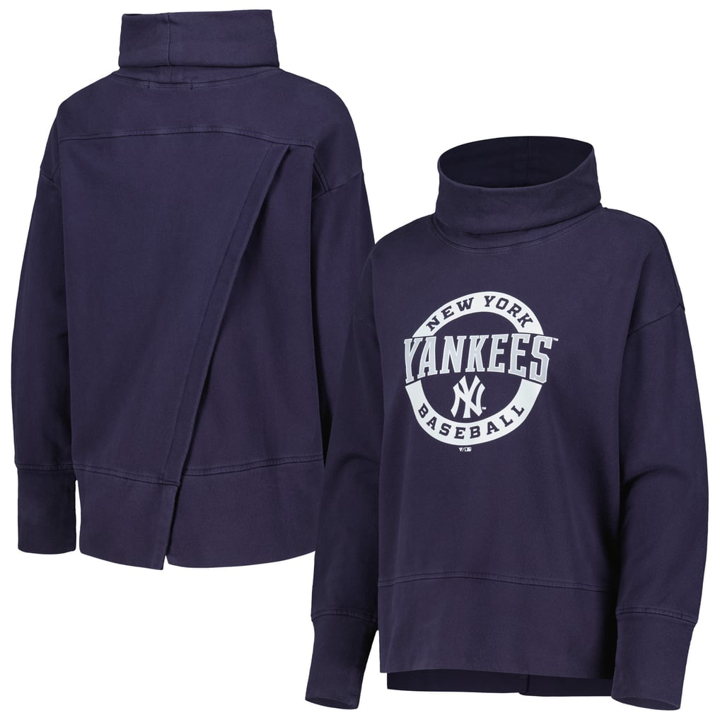 New York Yankees Levelwear Women's Sunset Farm Team Pullover Sweatshirt - Navy