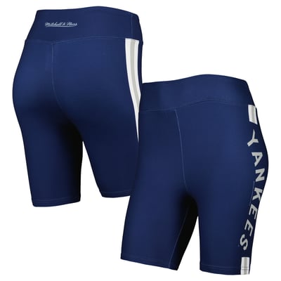 New York Yankees Mitchell & Ness Women's Biker Shorts - Navy