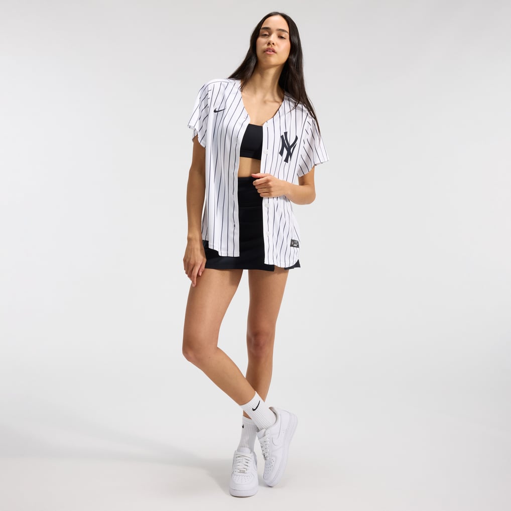 white baseball jersey dress Yankees Womens Jersey NWOT MLB New York Yankees Cooperstown Jersey Dress Women's Sz DTM_251225-365nosales