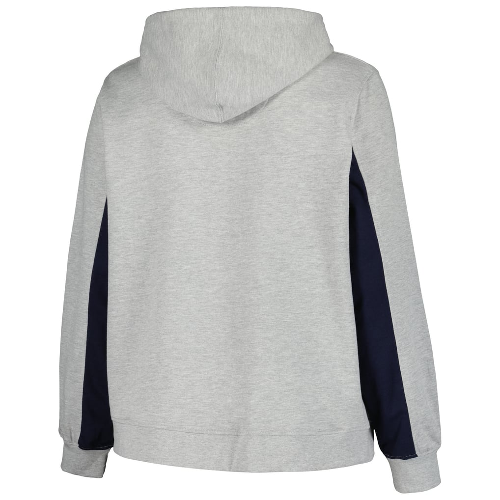 New York Yankees Profile Women's Plus Size Pullover Jersey Hoodie - Heather Gray