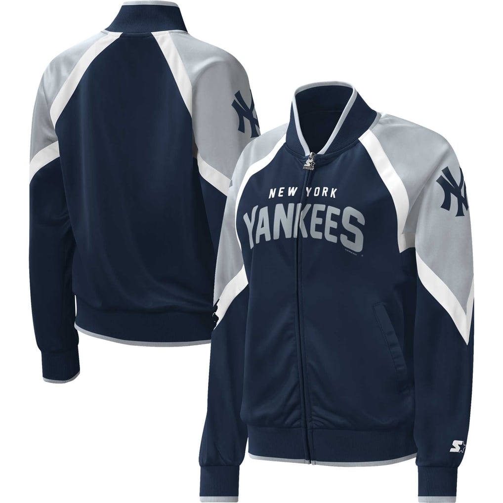 New York Yankees Starter Women's Touchdown Raglan Full-Zip Track Jacket - Navy