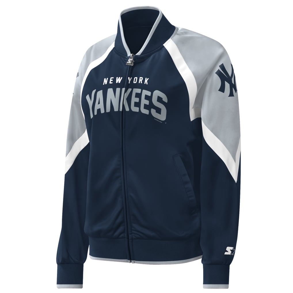 New York Yankees Starter Women's Touchdown Raglan Full-Zip Track Jacket - Navy