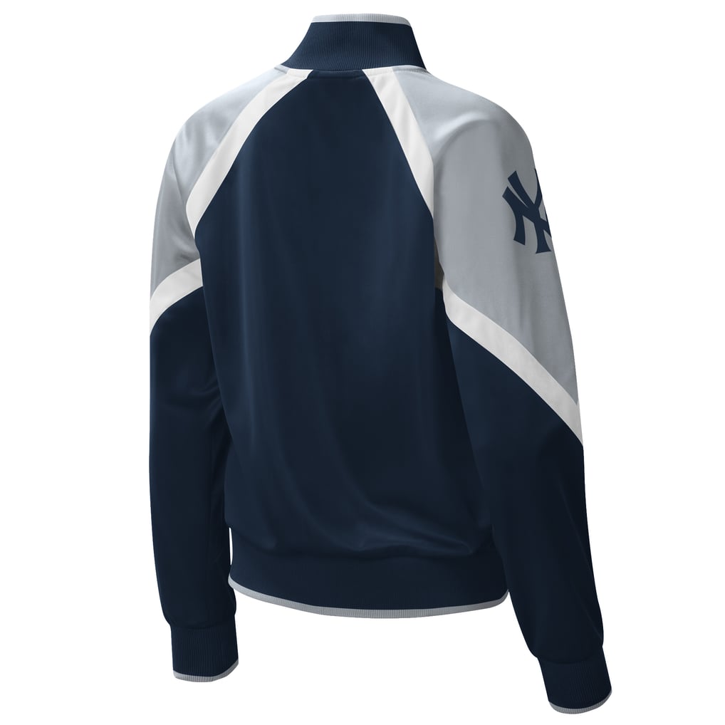New York Yankees Starter Women's Touchdown Raglan Full-Zip Track Jacket - Navy