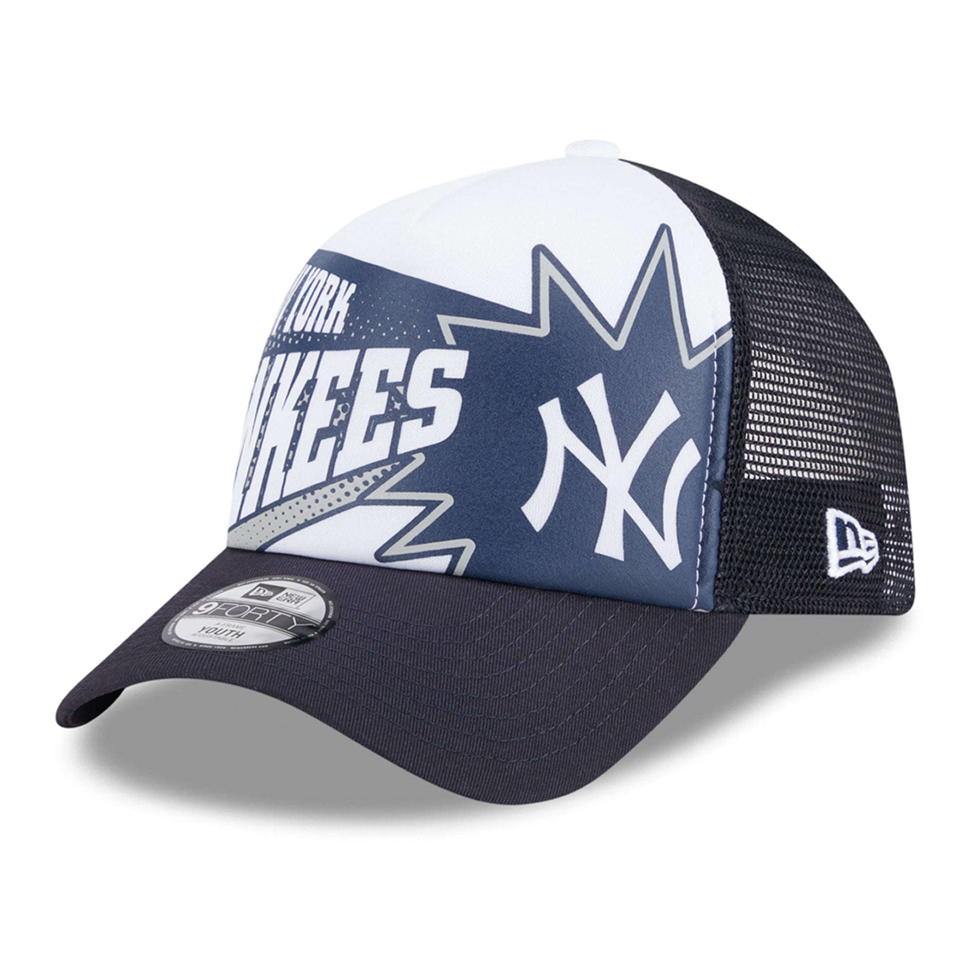 Casquette New Era 9Forty New York Yankees - Bleu Marine, Taille Réglable, Pour Enfant/ado